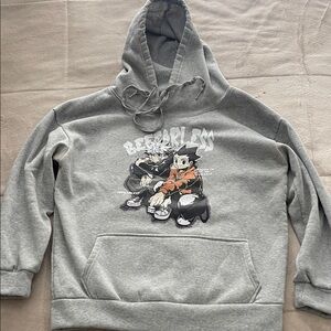Gray Fearless Graphic Hoodie
